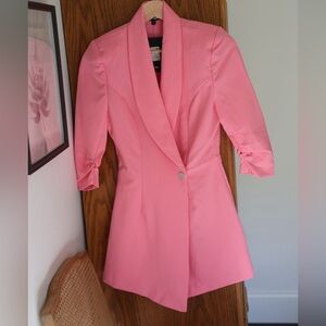 Fashion Nova Pink Blazer Romper – Tailored Chic Mini – Size S – NWT